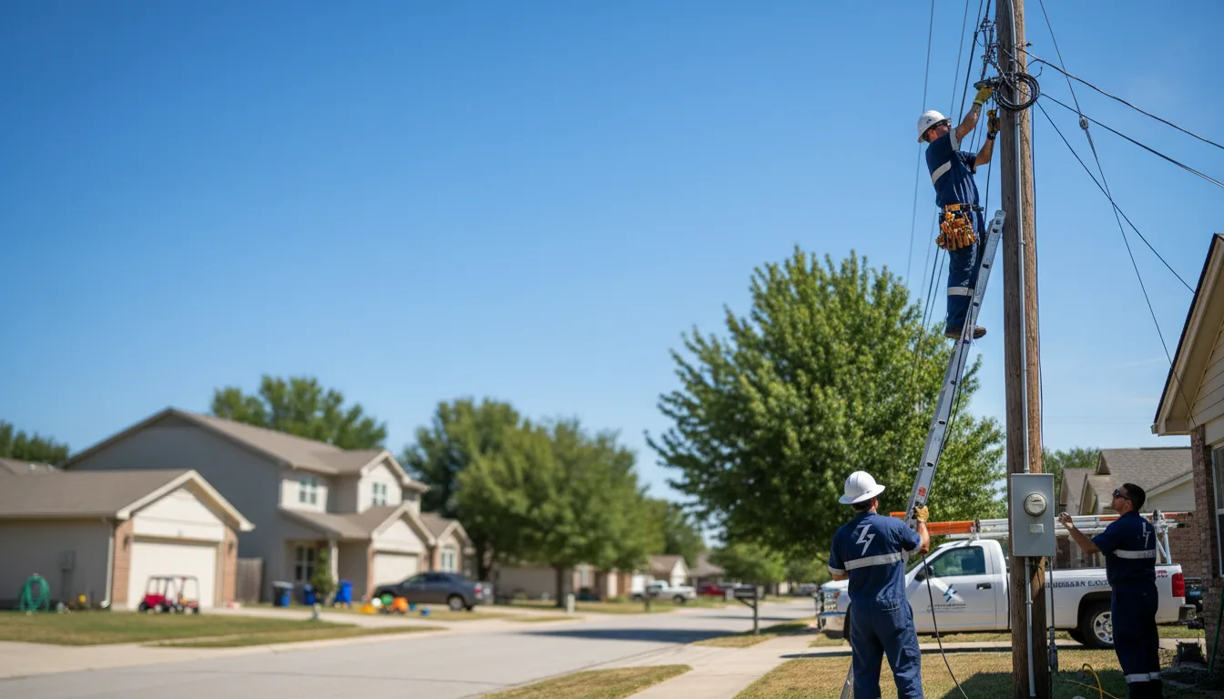 Residential electrician providing installation services in Panama, IL